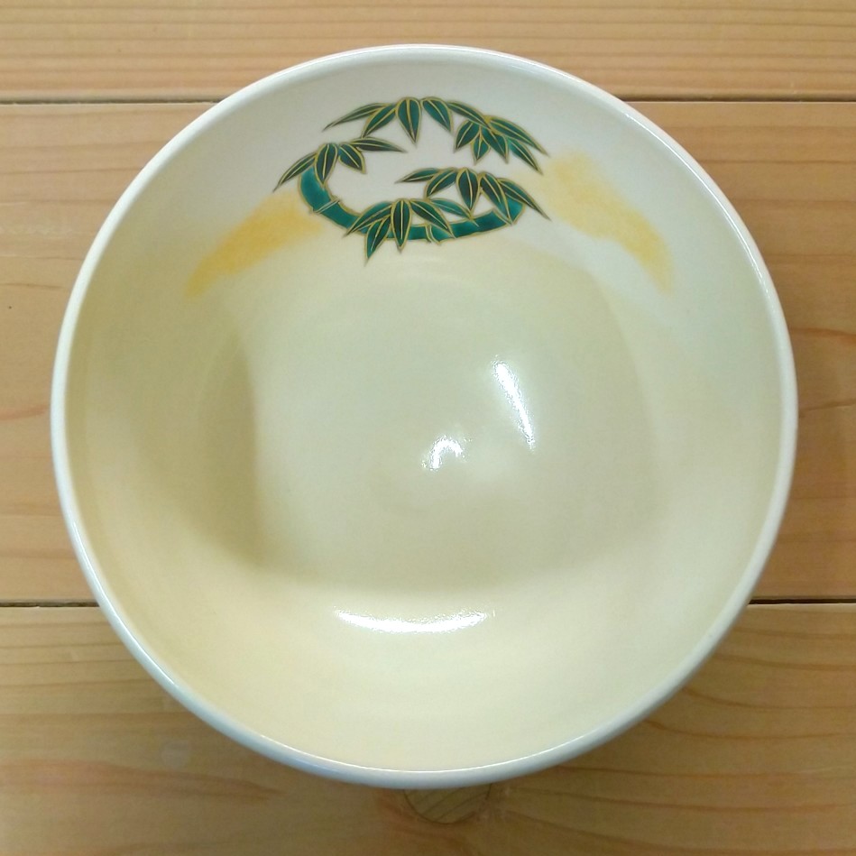 抹茶碗四君子の竹の絵の画像