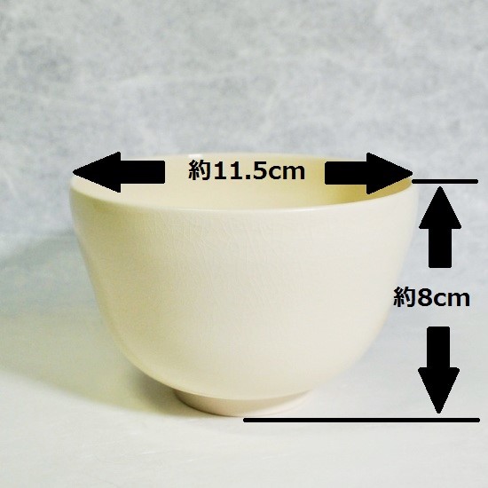 抹茶碗 扇面四季草花のサイズの画像